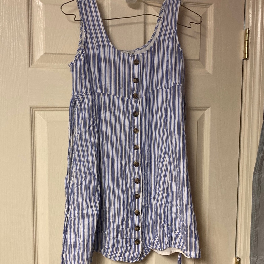 American Eagle Outfitters Blue and White Striped Dress